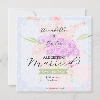 In The Blue- Sweet Pink durchscheinender Bogen Blu Save The Date