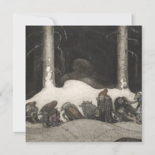 In the Christmas Night, 1913 by John Bauer Feiertagskarte