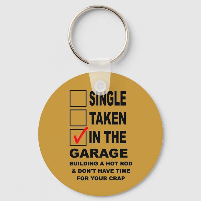 IN THE GARAGE BUILDING A HOT ROD SCHLÜSSELANHÄNGER (Vorderseite)