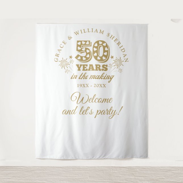 In The Maaking Gold 50 Jahre Foto Prop Wandteppich (Vorderseite)