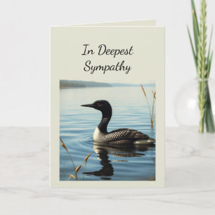 In tiefer Sympathie Common Loon Vogel Natur Kunst Karte