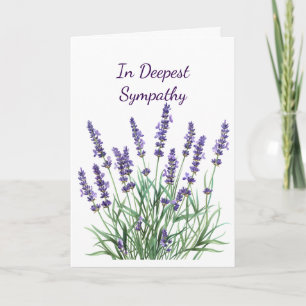 In tiefer Sympathie Lavendel Lila Gartenblume Karte