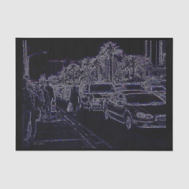 In Traffic Black Tissue Paper Seidenpapier (Vorderseite)