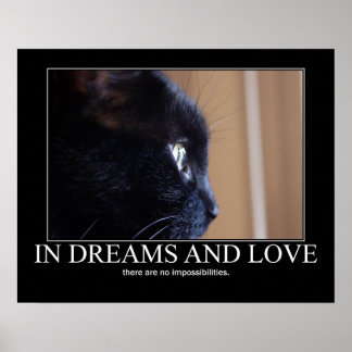 In Träumen und Liebe Katzen Inspiration Kunstwerk Poster