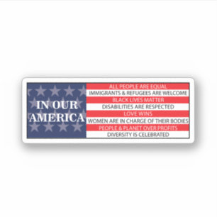 In unserem Amerika sind alle Völker gleich Aufkleber