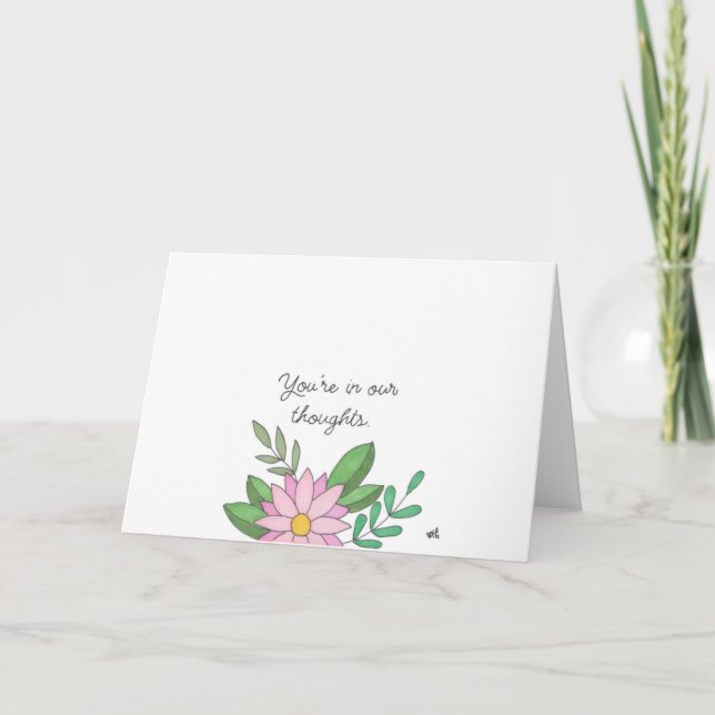 In unseren Gedanken Blume 2 Karte (Vorderseite)