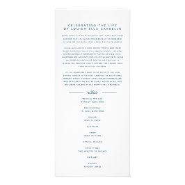 In unseren Herzen Beerdigung Programm weiß und Sta