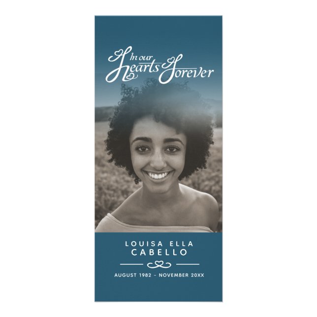 In unseren Herzen Beerdigung Programm weiß und Sta (Hinten)