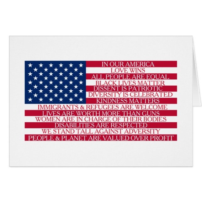 In unseren leeren Karten Amerikas (Vorderseite (Horizontal))