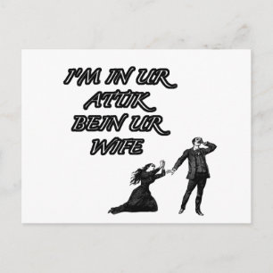 In unserer Kunst, in unserer Ehefrau Postkarte