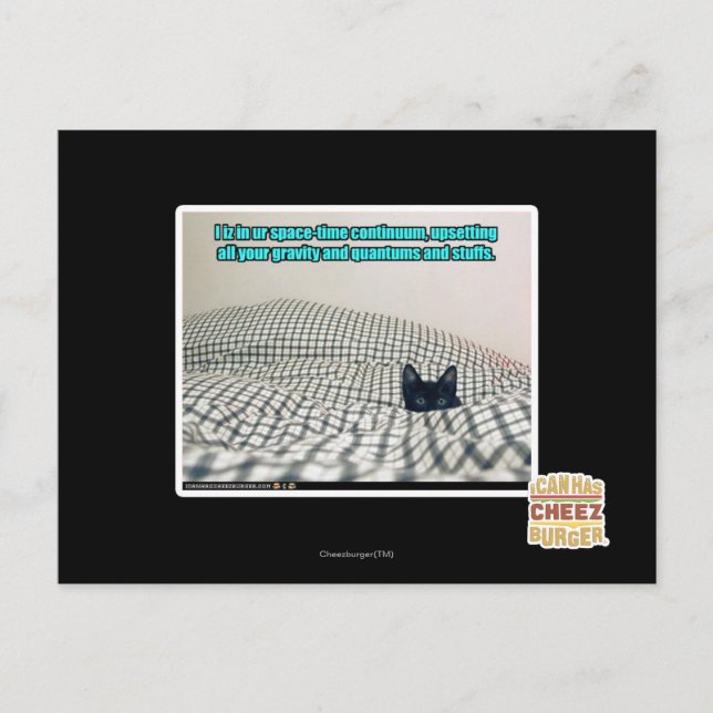 In unserer Weltraumzeit Kontinuum Postkarte (Vorderseite)