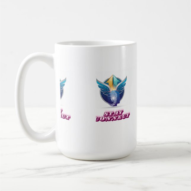 in Verbindung bleiben Kaffeetasse (Links)