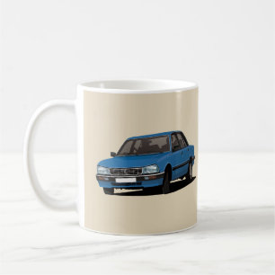 In Verlegenheit bringendes Peugeot 505 - Blau - Kaffeetasse