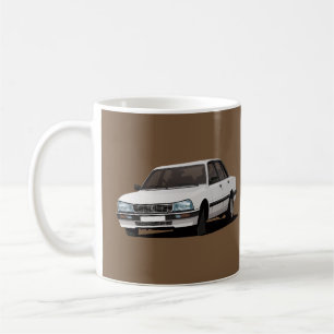 In Verlegenheit bringendes Peugeot 505 - weißes x Kaffeetasse