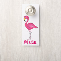 In Verwendung / Vacant rosa Flamingo Bird Badezimm