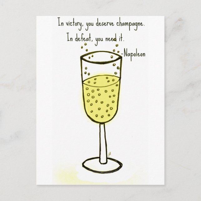 In Victory, you deserve champagner Print by jill Postkarte (Vorderseite)