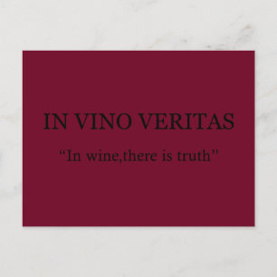In vino veritas postkarte