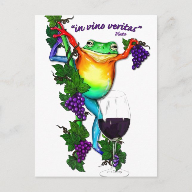 In Vino Veritas Postkarte (Vorderseite)