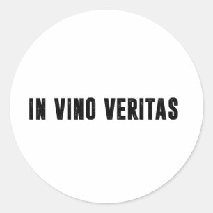 in vino veritas runder aufkleber