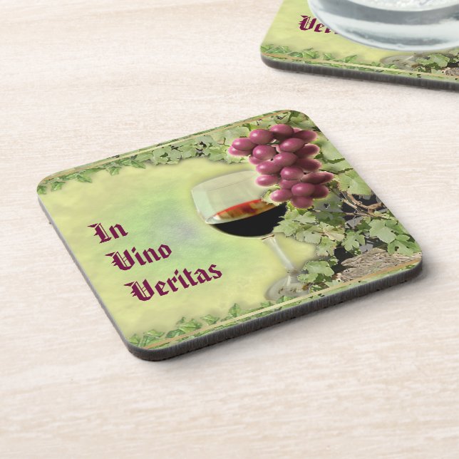 In Vino Veritas Untersetzer (Linke Seite)