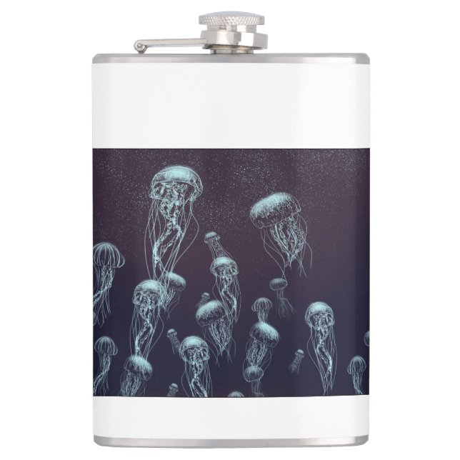 in Vinyl eingeschlagener Flachmann (Vorderseite)