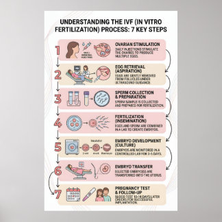 In-Vitro-Fertilisation (IVF) Prozess erklärt: 7 Poster