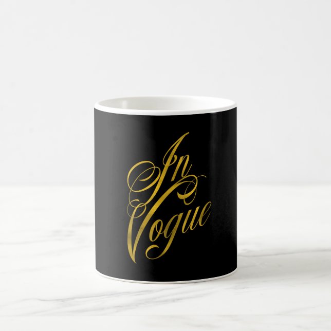 In Vogue Quote Imitate Gold Foil Metallic Mode Kaffeetasse (Mittel)