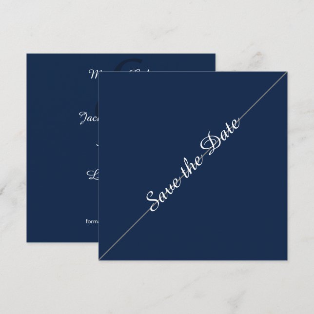 In Vogue Save the Date Minimalistisch (Vorne/Hinten)