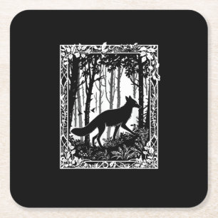 In Wald Cottagecore Goblincore Forestcore Rechteckiger Pappuntersetzer
