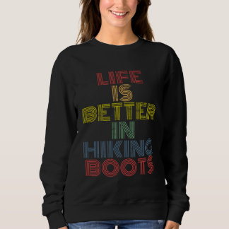 In Wanderstiefeln Camping Berge Retro  1 Sweatshirt