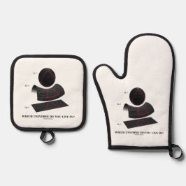 In welchem Universum wohnst du? Astrophysik Ofenhandschuh & Topflappen-Set