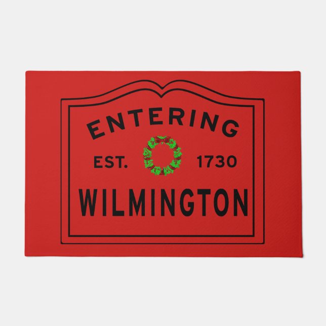 In Wilmington MA Weihnachten Fußmatte (Vorderseite)