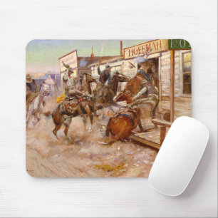 In Without Knocking, 1909 von Charles M Russell Mousepad