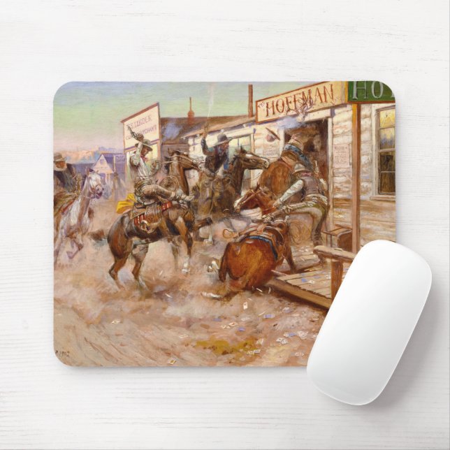 In Without Knocking, 1909 von Charles M Russell Mousepad (Mit Mouse)
