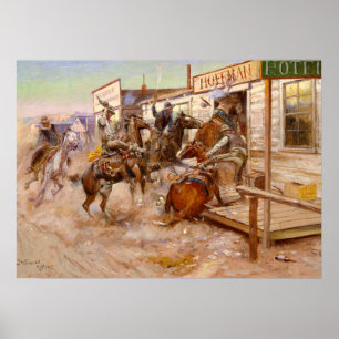 In Without Knocking, 1909 von Charles M Russell Poster