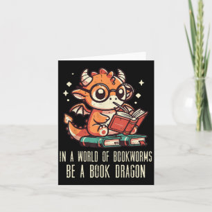 In World of Bookworms sind Buchdrachen Niedliche F Karte