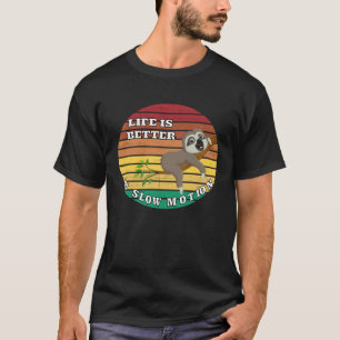in Zeitlupe Schlafendes Faultier T-Shirt