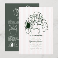 In Zelten Trinken Doodle Camping Junggesellinnenab