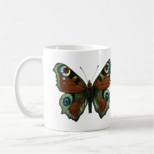 Inachis io - Die europäische Pfauenschmetterling Kaffeetasse