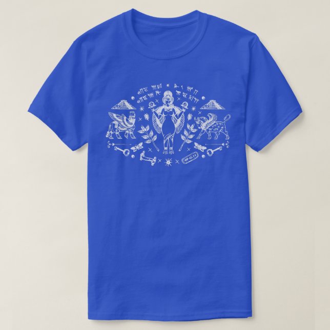 Inanna Ishtar Babylon Mesopatamia Sumerian Goddess T-Shirt (Design vorne)