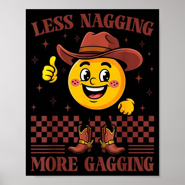 Inappropriate Funny Less Nagging More Gagging Emba Poster (Vorne)