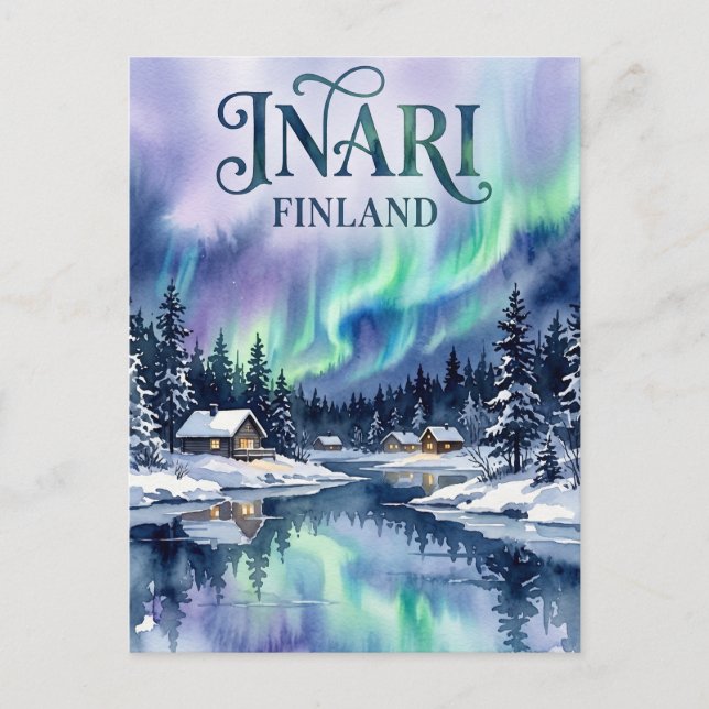Inari Finnland Postkarte (Vorderseite)