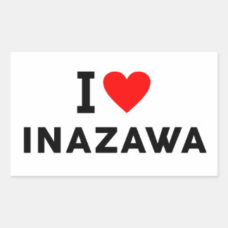 Inazawa Japan Liebesstadt Herz gefällt Reisen Rechteckiger Aufkleber