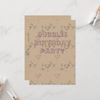 Inbjudningskort Bubbleroom Einladung