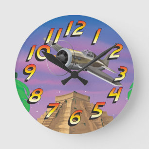 Inca-Abenteuer Runde Wanduhr
