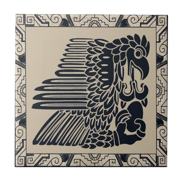 Inca Eagle mit neuem Leben Fliese (Vorderseite)