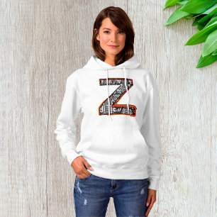 Inca Letter Z Artistic Schriftart Hoodie