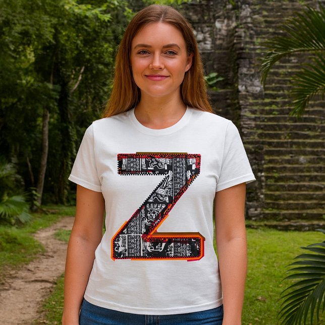 Inca Letter Z Artistic Schriftart T - Shirt (Von Creator hochgeladen)