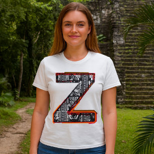 Inca-Letter Z Künstlerische Schrift T-Shirt