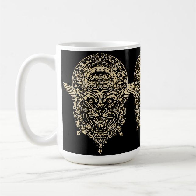 Inca & Mayan Cat Relic: Mystische Legenden Kaffeetasse (Links)